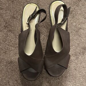 Jessica Simpson Dark Brown Slingback Sandals